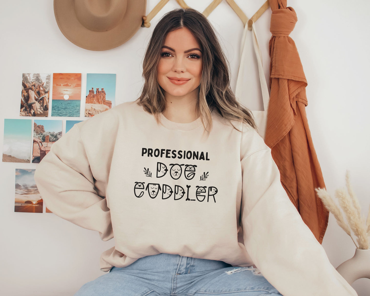 “Professional Dog Cuddler” Crewneck Sweatshirt