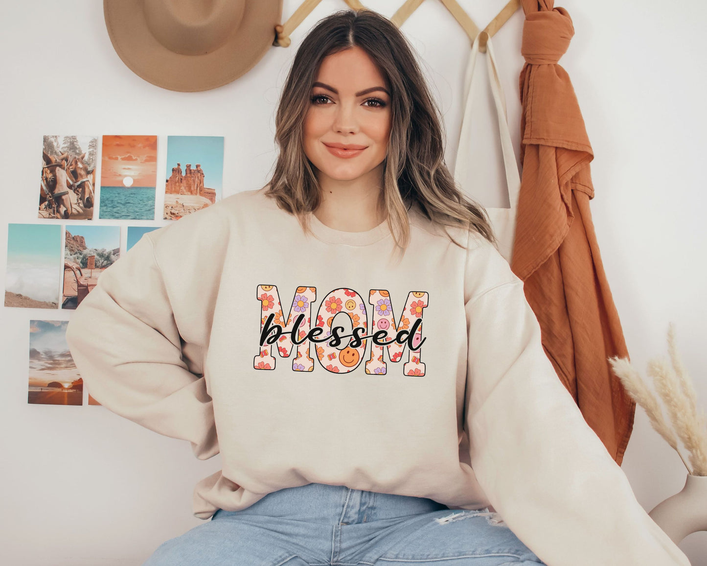 “Blessed Mom” Crewneck Sweatshirt