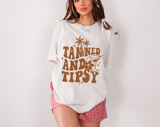 “Tanned and Tipsy” T-shirt