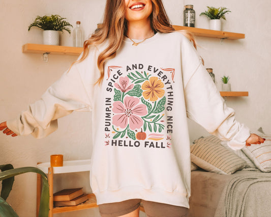 “Hello Fall” Crewneck Sweatshirt