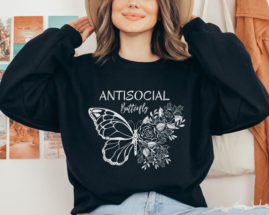 “Antisocial Butterfly” Crewneck Sweatshirt