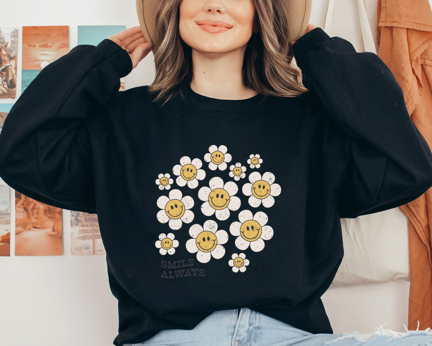 “Smile Always” Crewneck Sweatshirt